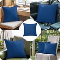thumbnail image 6 of Solid Color Throw Pillow Cover Navy Blue Cotton Linen Cushion Cover Throw Pillow Case with Invisible Zipper for Couch Sofa Bed Chair Car 20x20 Inch, 6 of 9