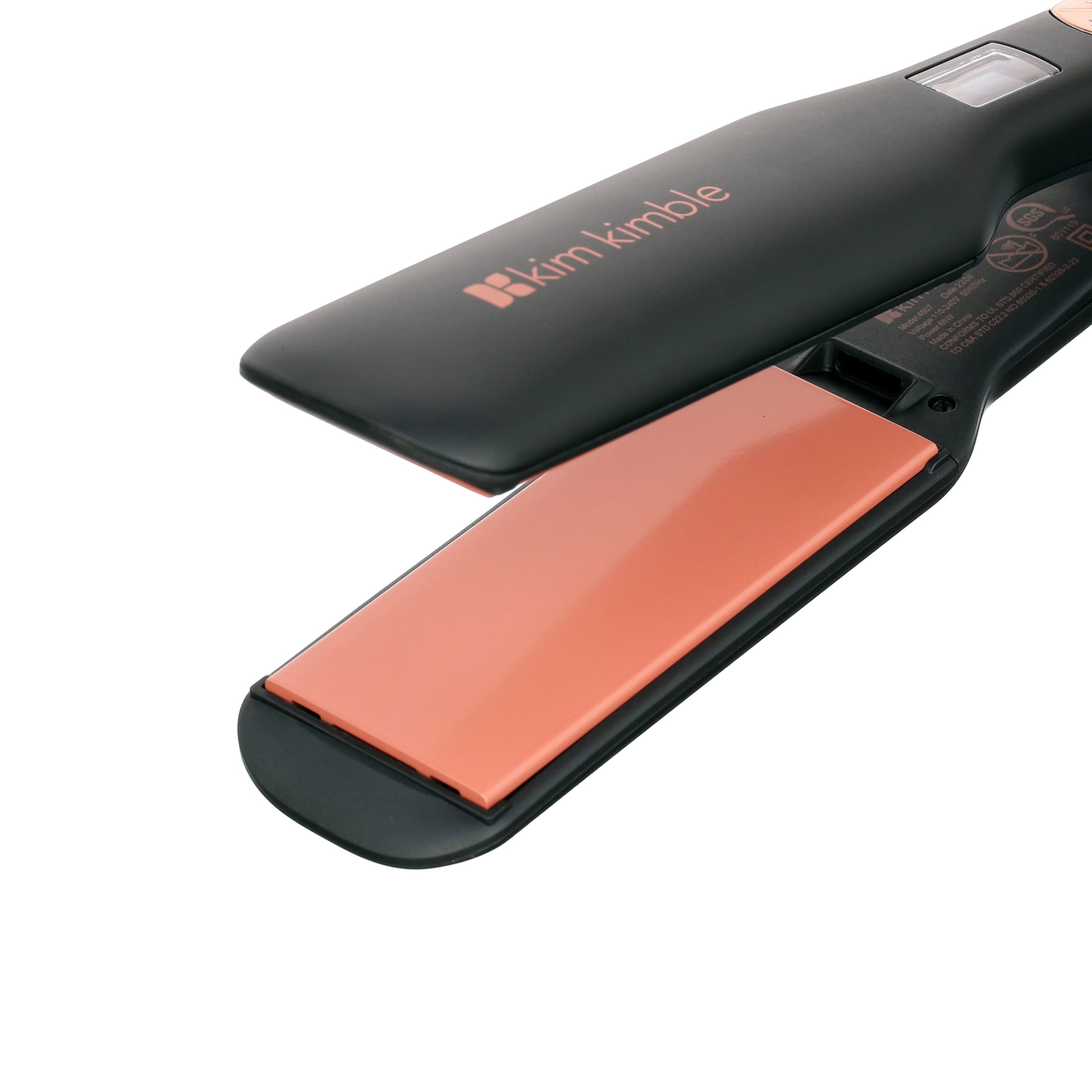 Kim Kimble Silk Quick Pass Professional 2 Ceramic Tourmaline Flat Iron Hair Straightener Black