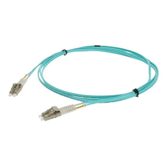 OM4 Aqua (M) Câble de Raccordement LC de 4 M - Câble de Raccordement - LC Multi-Mo à LC multi-mode (M) - 4 M - Fibre Optique - duplex - 50 / 125 Microns - OM4 - Sans Halogène - Aqua