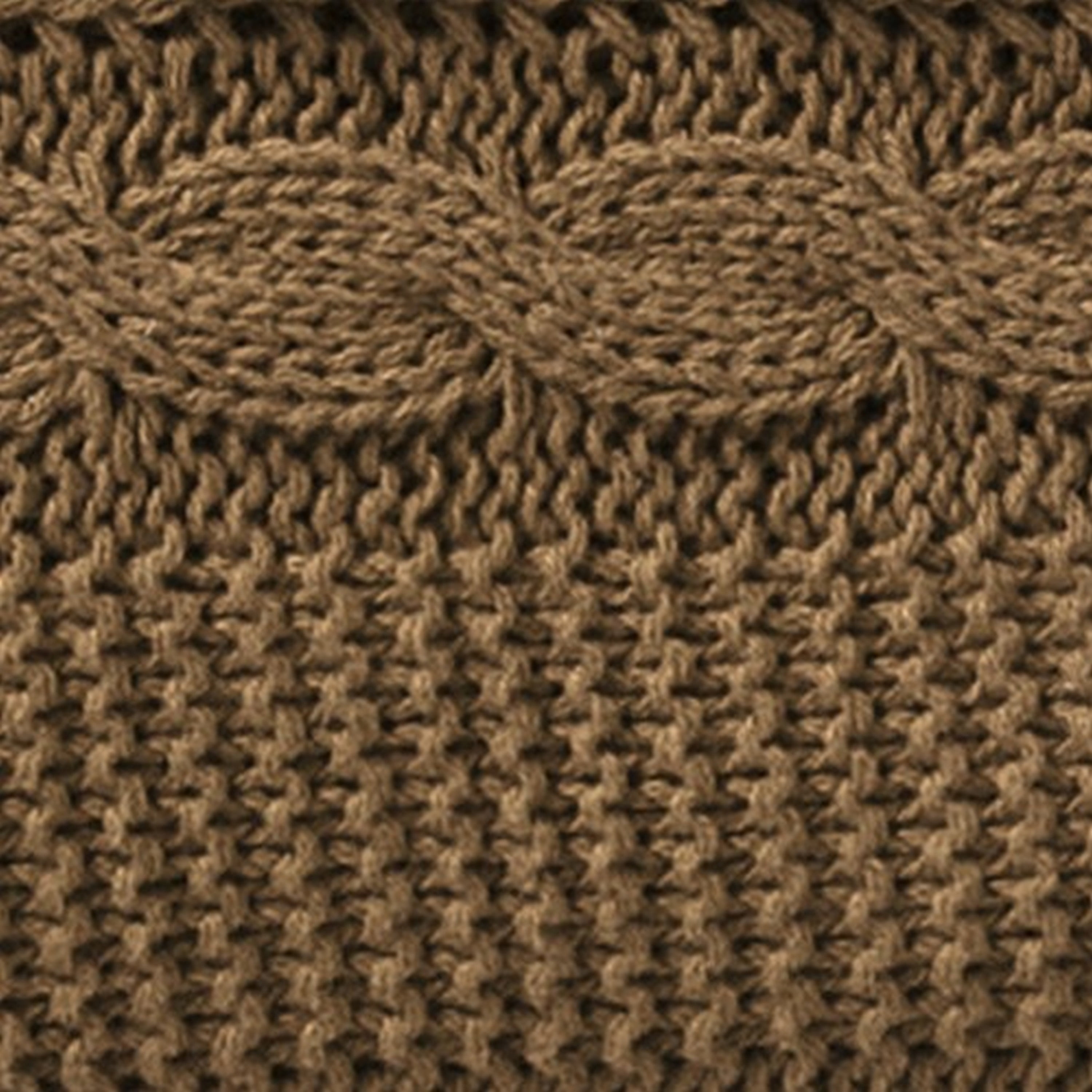 VCNY Home Dublin Taupe Cable Knit Cotton Throw, 50" x 70"