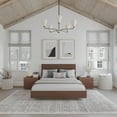 thumbnail image 4 of Nexera Milo Ensemble de Chambre Plateforme Flottante 4 Pcs, Brun, Grand Lit, 4 of 7