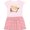 Pink With Stripes, variant on Inktastic Artist Girl with Easel Girls Toddler Dress