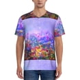thumbnail image 4 of Haiem Hip Hop Hipster Baseball Jersey Button Down Shirts Sports Uniforms Men Women Jersey(Colorful Purple Cosmos Flower,X-Large), 4 of 9