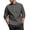 001_Dark Gray, variant on Mens 3/4 Length sleeve Tops Casual Solid Plus Size Linen Henley Shirts for Daily Business and Vocation