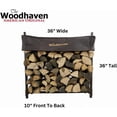 thumbnail image 2 of The Woodhaven 3 Foot Indoor Outdoor Brown Firewood Storage Rack, 2 of 4