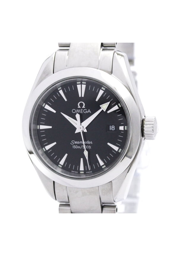 Pre-Owned OMEGA Seamaster Aqua Terra Steel Quartz Ladies Watch 2577.50 Polished