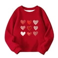 thumbnail image 4 of Xdegoge Kids Sweatshirts Toddler Valentines Shirt Heart Printed Long Sleeve Crew Neck Sweatshirt for Boys And Girls (Ages 1-13) Loose Casual Holiday Tops, 4 of 5