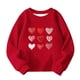 thumbnail image 4 of Blusas y camisas de manga larga con cuello redondo Estampado para niños Estampado de manga larga Casual Suelto Forro polar para mayor calidez Sudadera con capucha de manga larga con cuello redondo par, 4 of 5