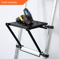 thumbnail image 5 of Ladder Platform Accessories - Anti-Slip Extension Ladder Work Platform System, Heavy Duty Work Tray for Tools, 400 lbs Capacity (Black), 5 of 12