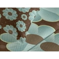 thumbnail image 4 of Ambesonne Brown and Blue Quilted Bedspread Set 3 Pcs, Retro Flora, Queen Size, Pale Seafoam Umber Brown, 4 of 5