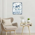 thumbnail image 4 of Blue and White Floral Wall Art Butterfly and Dragonfly with Flower Framed Canvas Wall Art for Living Room Vintage Farmhouse Prints Pictures for Bathroom Bedroom Dorm Wall Decor,12x16 inches, 4 of 6