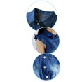 thumbnail image 5 of TIREOW Girls Lapel Sleeveless Denim Dress Summer Flower Printed Sundress Cute Dresses Princess Dresses Party Dresses, 5 of 5