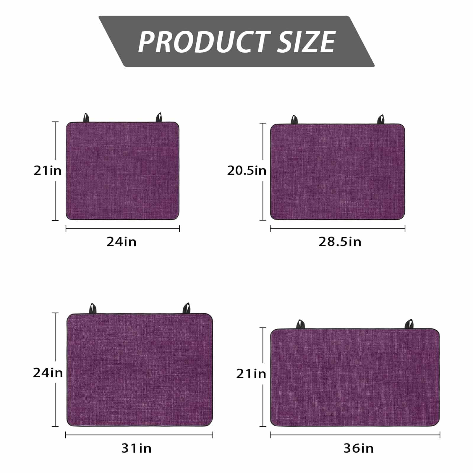 Purple Burlap Texture Stove Top Cover for Electric Stove, Heat-proof & Non Slip Glass Top Stove Cover Protector, Farmhouse Vintage Purple Kitchen Flat Cooktop Rubber Mat 24x21 Inches