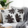 thumbnail image 2 of Black Floral Outdoor Pillow Covers Pack of 2 Vintage Flowers Waterproof Throw Pillow Covers Decorative Cushion Cases for Patio Garden Tent Balcony Couch 18x18 inch, 2 of 8