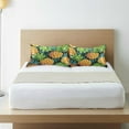 thumbnail image 6 of Tropical Pineapple Satin Pillowcase for Hair and Skin Silk Pillowcase, Standard Size(20x26 inches) - Slip Cooling Satin Pillow Covers with Envelope Closure（398） Home Decor Gifts, 6 of 7