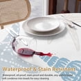 thumbnail image 4 of Summer Marine Life Round Tablecloth 60 inches Graffiti Corals Blue Shell Conch Sea Starfish Waterproof Oil-Proof Table Cloth Round Table Cover for Holiday Party Picnic Dinner Decor Indoor Outdoor Use, 4 of 9