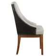 thumbnail image 5 of Set of 4 Gilsea Fabric, Synthetic Leather & Brown Finish Side Chair, Wooden Dining Room Chairs, High Back Kitchen Chair, Farmhouse Dining Chairs for Kitchen, Dining Room (Brown), 5 of 8