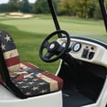 thumbnail image 4 of Yuyamidu 2 PCS Retro USA Flag 250th Golf Cart Seat Covers Eagle Back Rest Seat Cover Golf Cart Seat Cushion Cover Golf Cart Accessories Fits All 2-Seat Golf Carts, 4 of 8