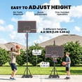 thumbnail image 4 of Soozier Panier de Basketball Portable, Hauteur Réglable 4,4-10 Pi, 4 of 10