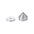 8 Set Speaker Stand Feet Foot Pad Spikes Cone Floor Nail Silver