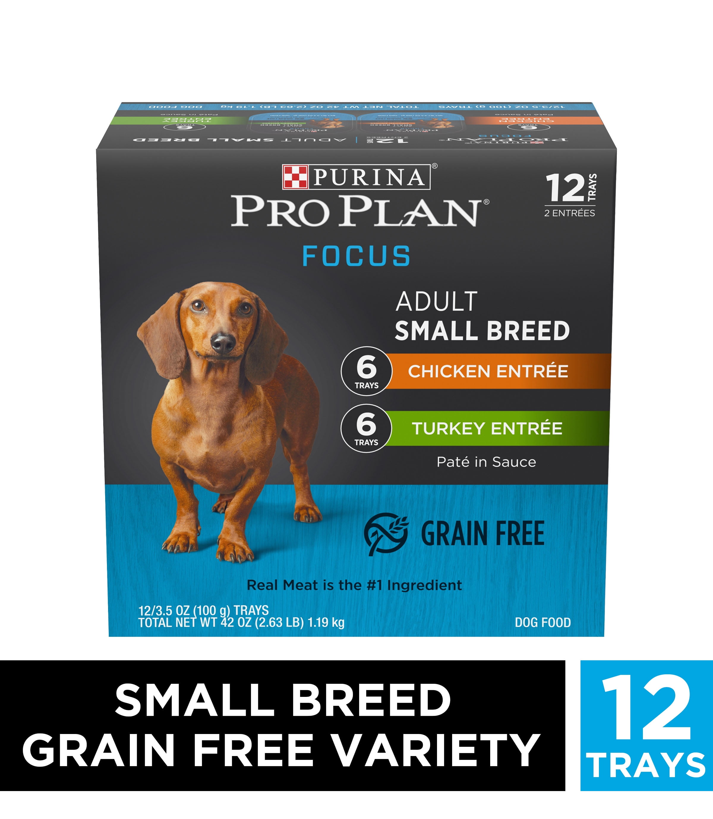 (12 Pack) Purina Pro Plan Grain Free Small Breed Pate Wet Dog Food