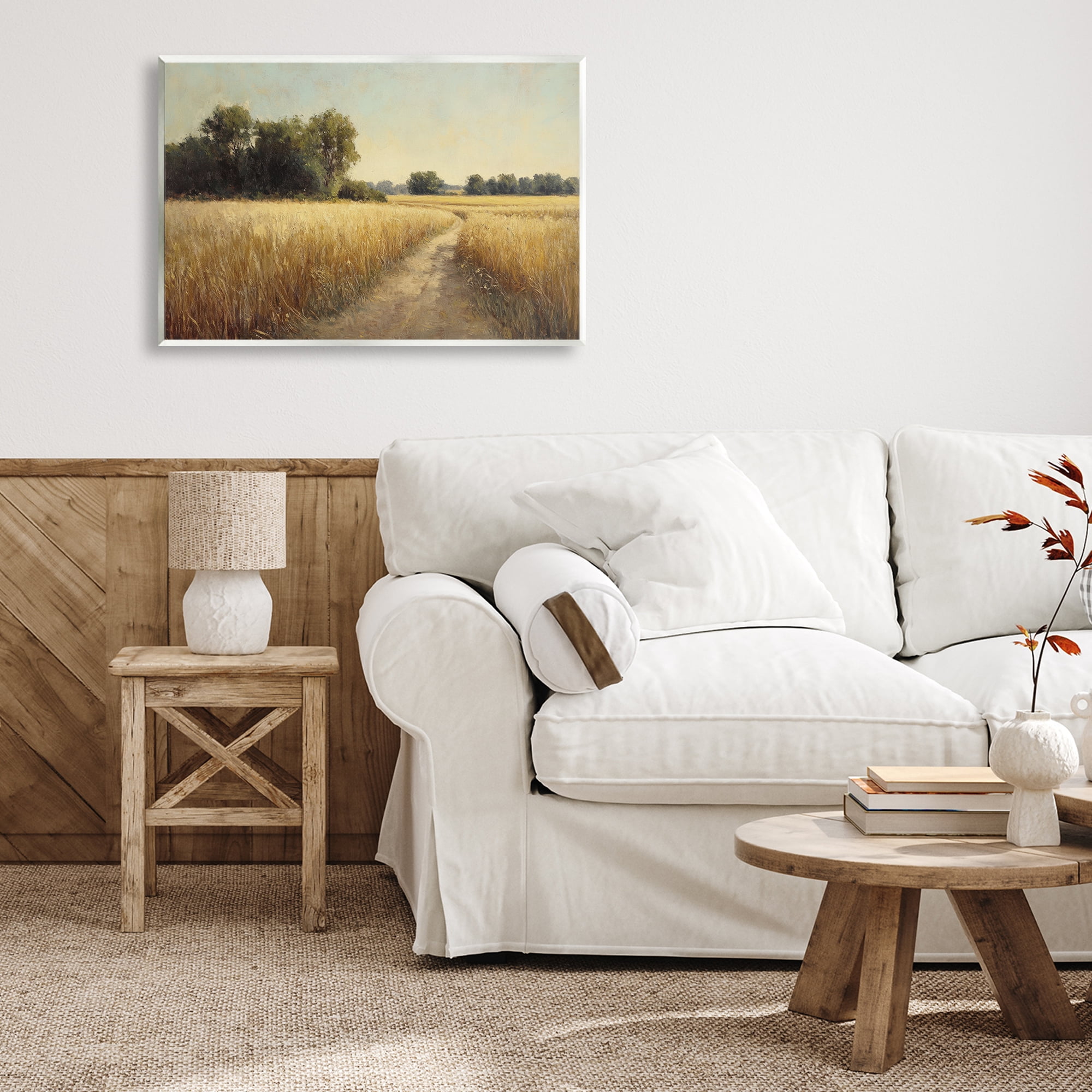 Stupell Industries Sunlit Country Wheat Path Wall Plaque Art, design by Petal Prints Design