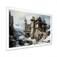 thumbnail image 2 of Designart "Winter Charm of a Medieval Castle I" Architecture Framed Wall Art Decor - Traditional White Castles Hallway Framed Wall Art Decor, 2 of 6