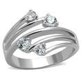 thumbnail image 1 of Women Rhodium Brass Ring with AAA Grade CZ in Clear - Size 8, 1 of 1