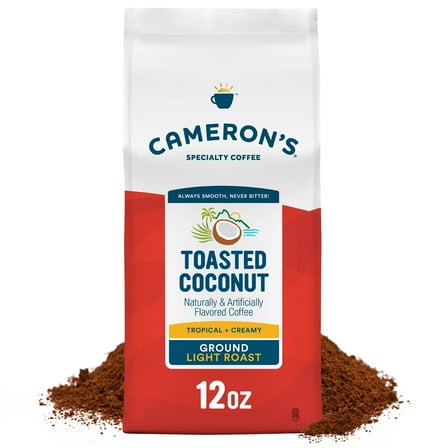 Cameron's Coffee Light Roast Ground Toasted Coconut Coffee - 12 oz