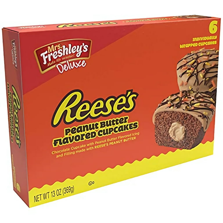Mrs. Freshley's Deluxe Reese's Peanut Butter Flavored Cupcakes