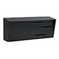 thumbnail image 3 of Mid Century Modern Wall Mounted Mailbox - Vintage Retro Design, Contemporary Black Finish, 3 of 4