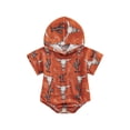 thumbnail image 1 of Coduop Baby Boys Summer Jumpsuit Bull Head Print Short Sleeve Hooded Romper for Newborn Infant, 1 of 8