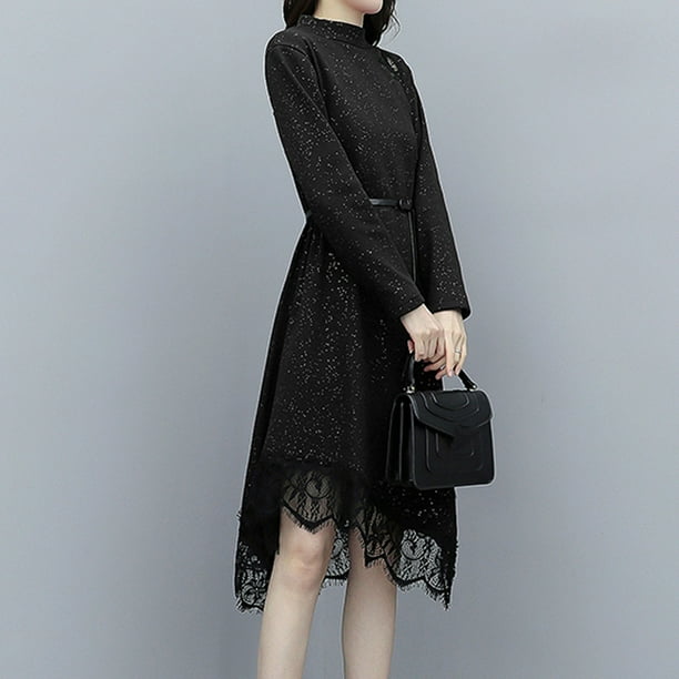 High collar lace dress online