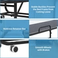 thumbnail image 5 of Folding Bed with Mattress, 75"*38" Thick Memory Foam Mattress, Heavy Duty Metal Portable Bed for Adults, Roll Away Bed Wide Bed Frame Foldable Bed for Guest, Fold Out Bed with Wheels, 5 of 7