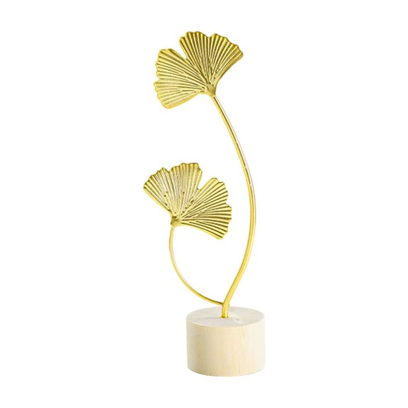 WUJGXI Light Leaf Metal Ornaments Home Living Room Cabinet Desktop Decoration Crafts