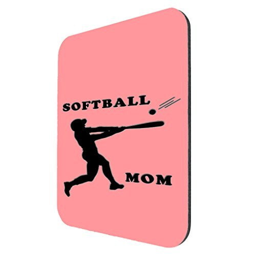 9.84 Inch Softball Mom Quality Comfortable Game Base Mouse Pad with Stitched Edges Size 11.81 