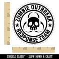thumbnail image 2 of Zombie Outbreak Response Team Skull Self-Inking Rubber Stamp Ink Stamper - Purple Ink - Small 3/4 Inch, 2 of 7