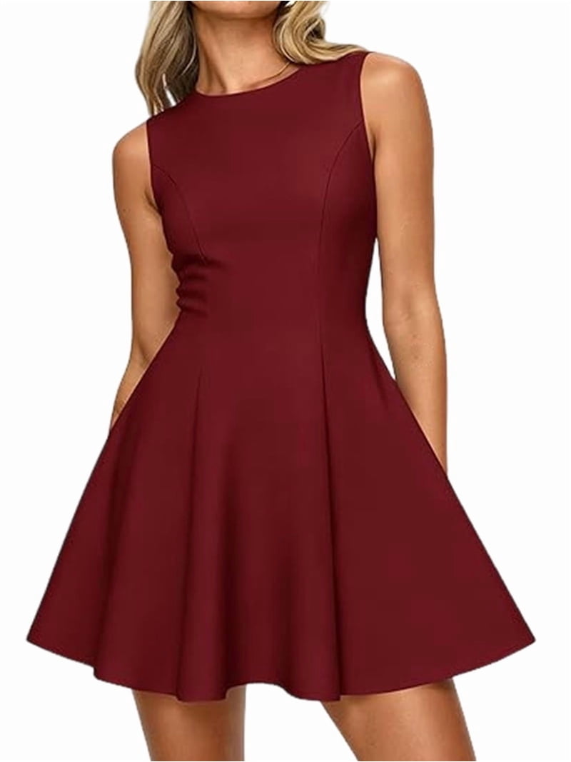 short red dress graduation Women's Elegant Classy Line Work for Casual Summer Wine XL cocktail party