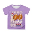thumbnail image 1 of PMVFHDE T-Shirts Graphiques de Rentrée Scolaire pour Garçons Confortables Décontractés Col Rond Manches Courtes Coupe Ample Hauts pour Jeunes Enfants Violet, 10-11 Ans, 1 of 4