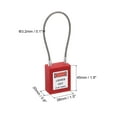 thumbnail image 2 of Unique Bargains Lockout Tagout Locks with Key, Loto Locks Safety Padlock Keyed Different with Lockout Tag Style 2, Red, 2 of 6