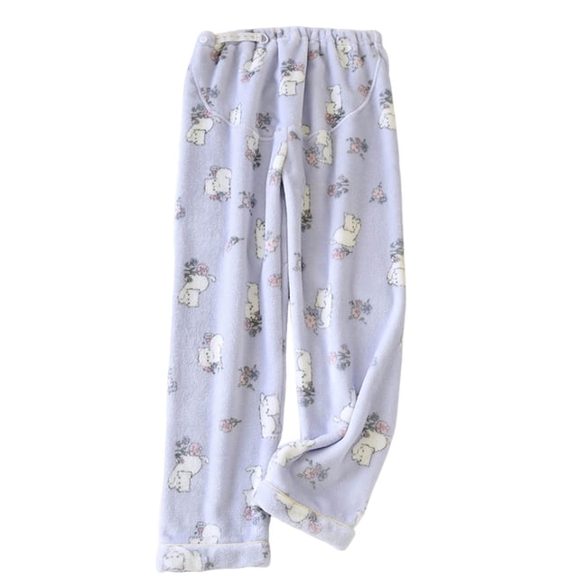 Birdeem Pantalon en Molleton pour Femmes, Pantalon d'Intérieur pour Femmes Enceintes, Pantalon Long Chaud d'Hiver, Pantalon Habillé en Molleton Ajustable