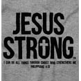 thumbnail image 2 of Jesus Strong Philippians 4:13 Bible Crewneck T Shirts Boy Girl Teen Brisco Brands XS, 2 of 6