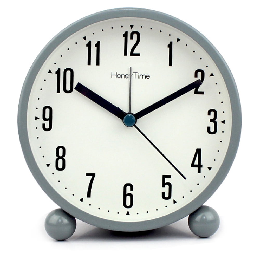 Alarm Clock, Super Silent Non Ticking Small Clock ， Battery Operated