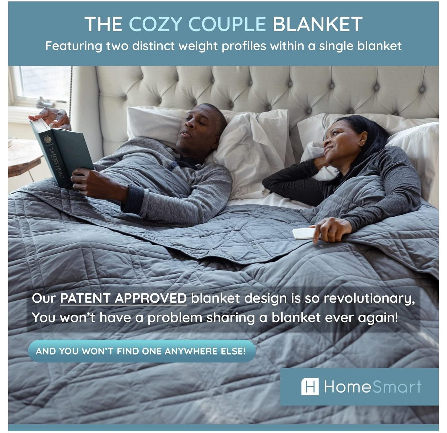 HomeSmart Split Weight King Size Weighted Blanket Split Weight