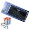 MaximalPower 8X AA Ni-Mh 1600mAh Rechargeable Batteries (8 Batteries) + 8-Ports Ultra Fast AAA AA Charger Combo