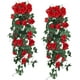 thumbnail image 2 of Flores colgantes Plantas colgantes artificiales 4 Uds. Plantas colgantes de vid de rosas artificiales flores artificiales para el hogar, la habitación, el jardín y la boda, 2 of 5