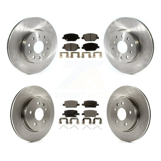 Transit Auto Front Rear Disc Brake Rotors and Ceramic Pads Kit for Car Chevrolet Camaro Without Brembo Calipers K8T-103084
