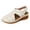White, variant on Wedge Sandals for Women Closed Toe Hollow out Fashion Gladiator Summer Beach Orthopedic Shoes with Hook and Loop White Size 9.5