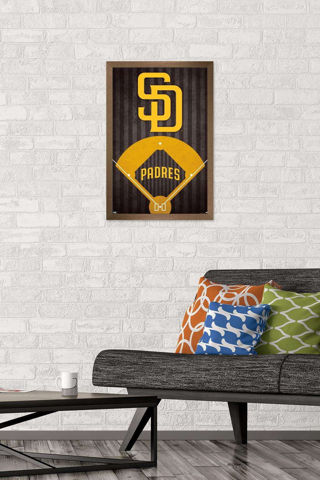 MLB San Diego Padres - Logo Wall Poster, 14.725" x 22.375", Framed
