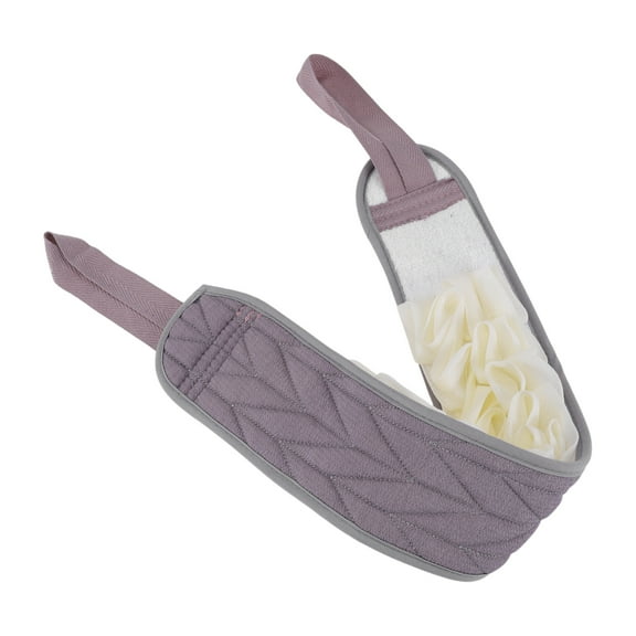 Unique Bargains 1 Pc Wheat Pattern Loofah Body Scrub Towel Exfoliating Towel Purple